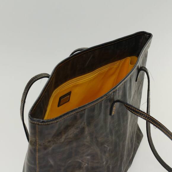 FENDI Zucca Canvas Tote Bag Coated Canvas Brown Black - Picture 6 of 12